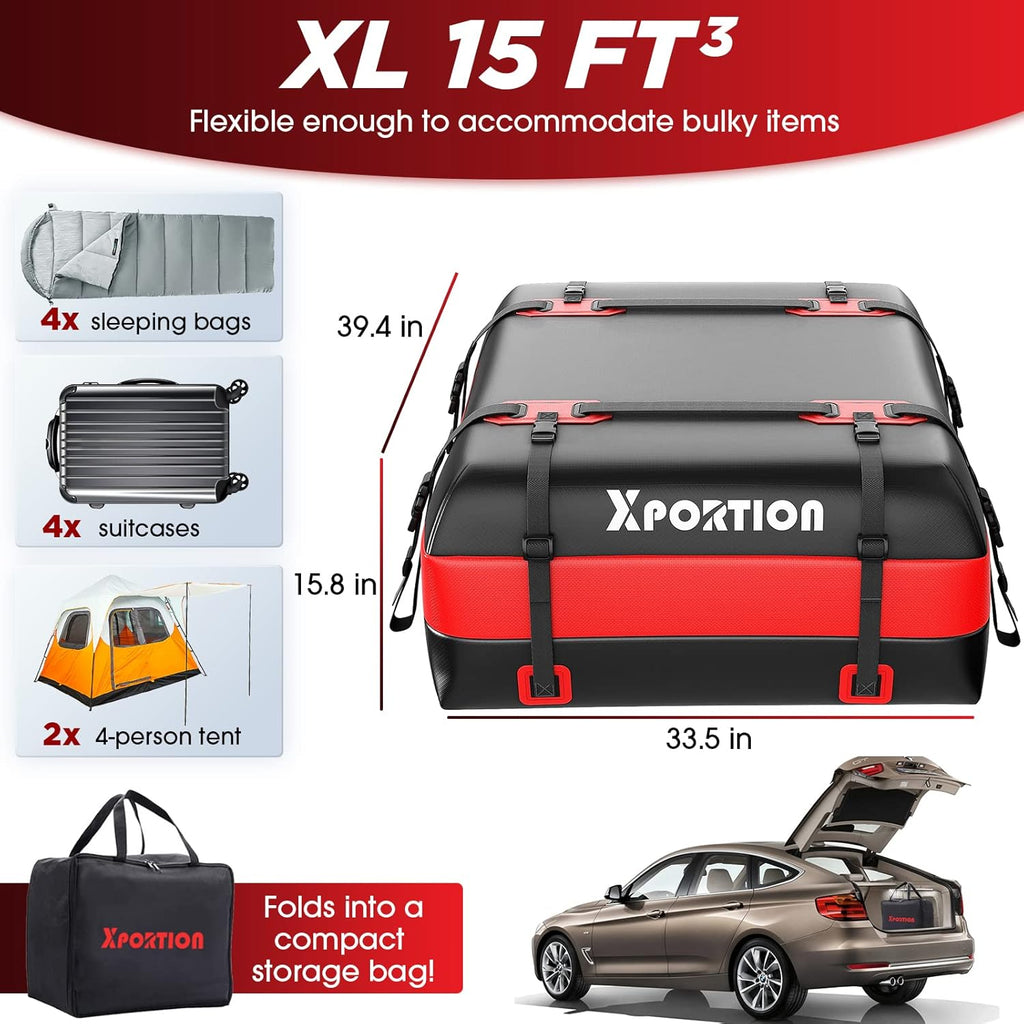 20 Cubic Feet Waterproof Rooftop Cargo Carrier Bag X92871