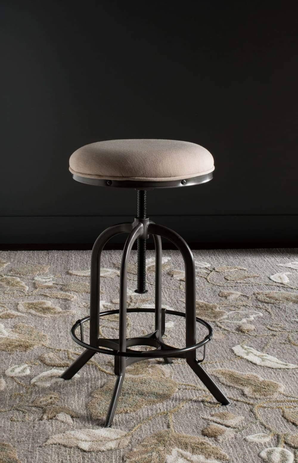 Burnt Oak Swivel Stool L984