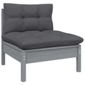 Gray Solid Pinewood Patio Sofa B130139