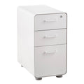 White 3-Drawer Locking Filing Cabinet W9724
