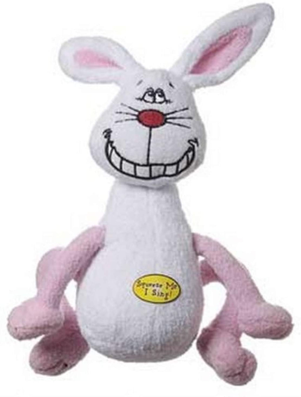 White Rabbit Plush Dog Toy, 8-Inch H85159