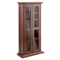 Walnut Finish Wood Media Cabinet G3878