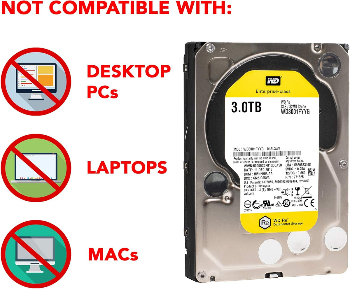 3TB 7.2K RPM SAS Internal Hard Drive W694930