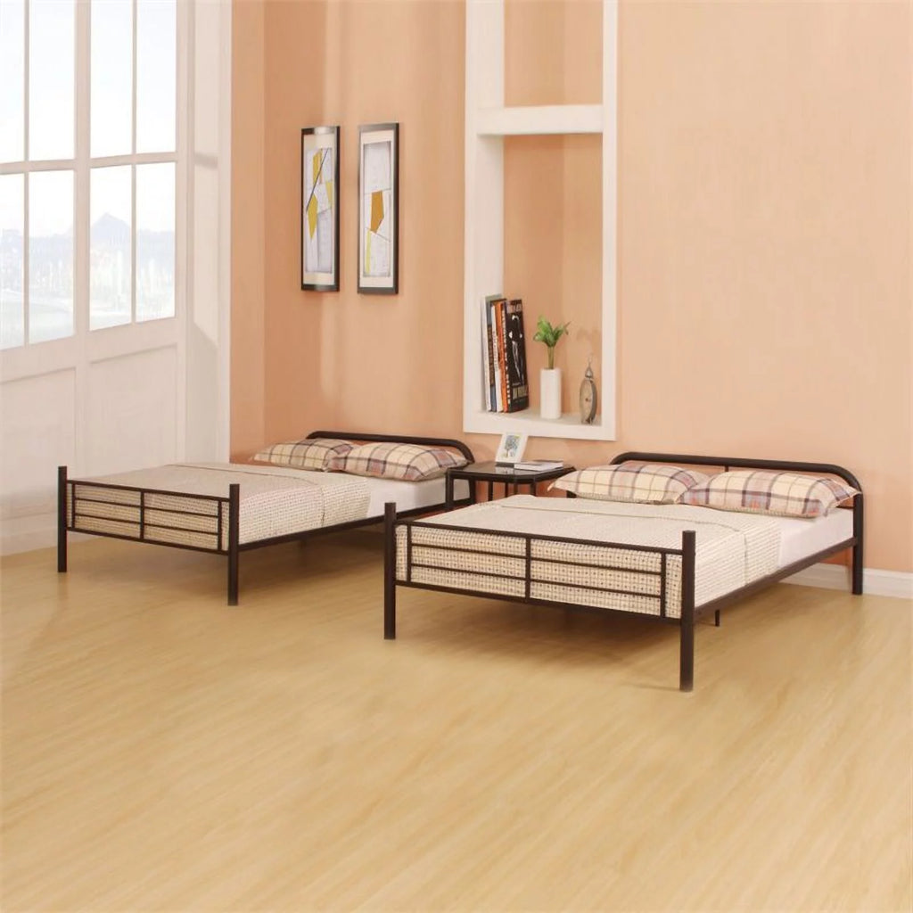 Full over Full Bunk Bed Dark Brown A8228