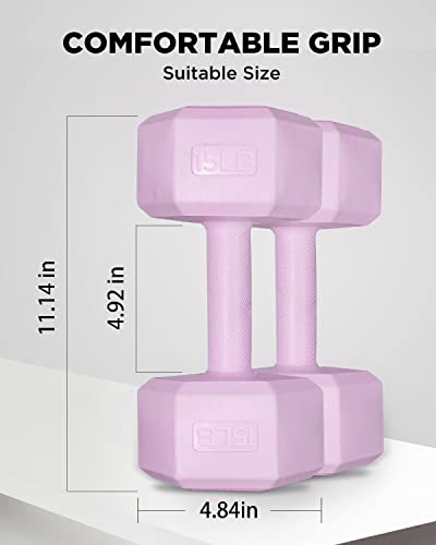 Dumbbell Sets - 5/10/15/20/25/36 lb Dumbbells Pair Hand Weights Set of 2 - Easy Grip - Arm Weights D569221