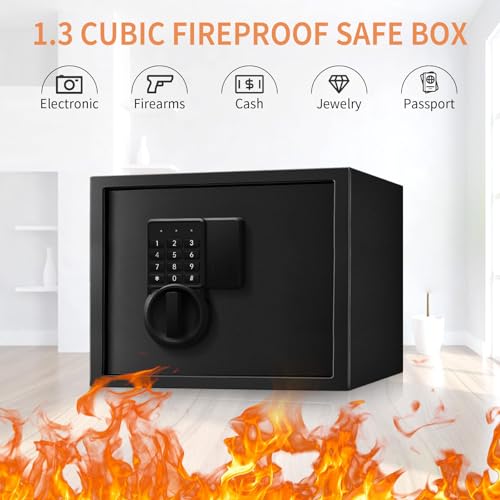 2.2 Cu Fireproof Waterproof Digital Keypad Safe Box A298444