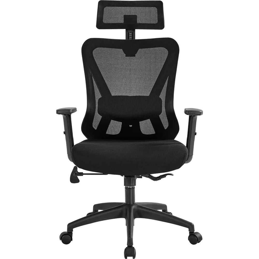 Black Ergonomic Mesh Office Chair with Headrest J80738