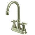 Brushed Nickel 2-Handle Bar Faucet R384