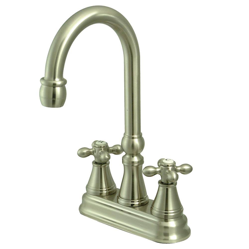 Brushed Nickel 2-Handle Bar Faucet R384