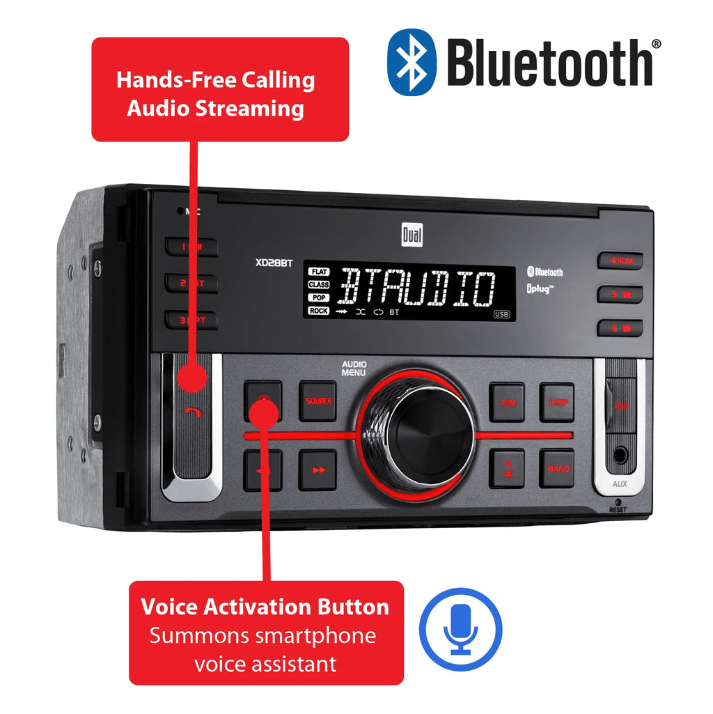 Double DIN Car Stereo Head Unit with Bluetooth L17305