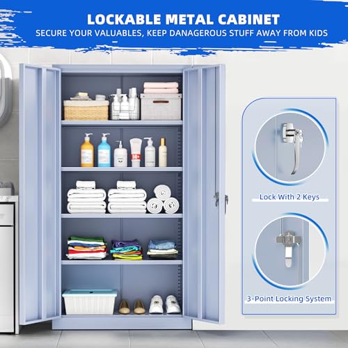 Black Steel Lockable Storage Cabinet S2071