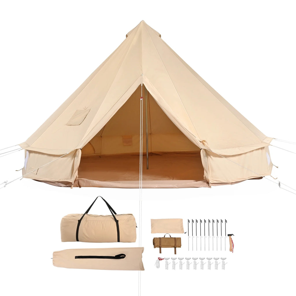 Canvas Bell Tent 4-Season with Stove Jack H179