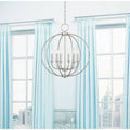6-Light Globe Chandelier Brushed Nickel Q10741