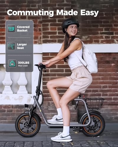 Electric Scooter with Seat, Front Suspension, Turn Signal C13196