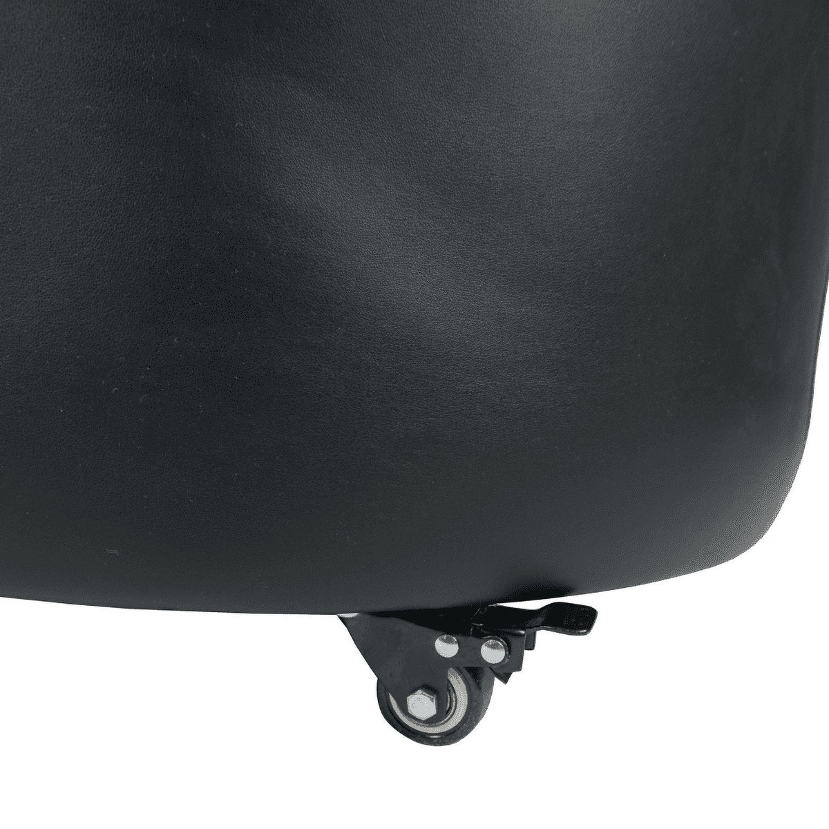 Black Leather Guest Chair with Lockable Rolling Casters J140349