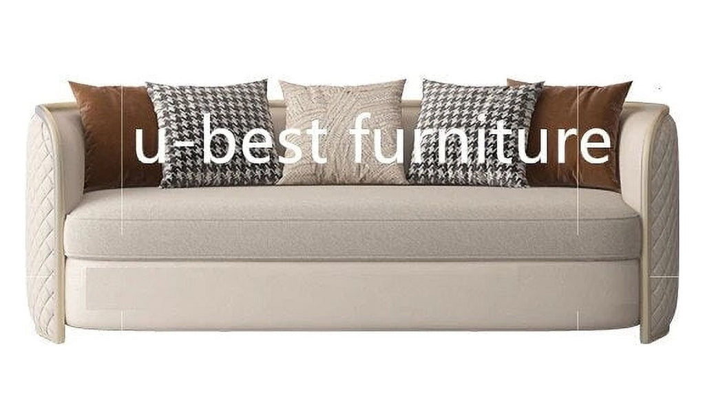 3 Seat Sofa Cum Bed Wooden Curved Couch K929