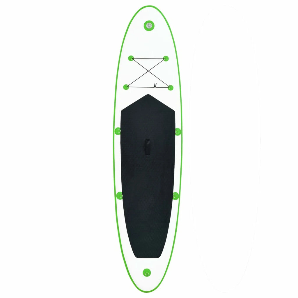 Green and White Inflatable Paddle Board Set Q203890