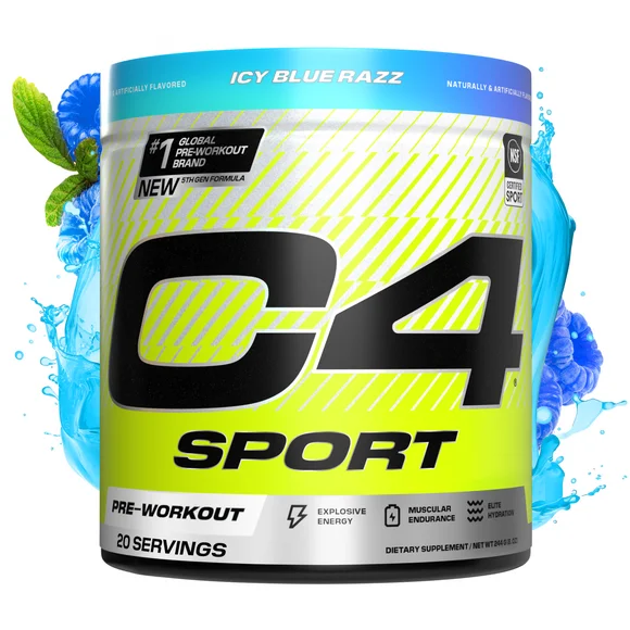 Icy Blue Razz Pre-Workout Powder 20 Servings X3423