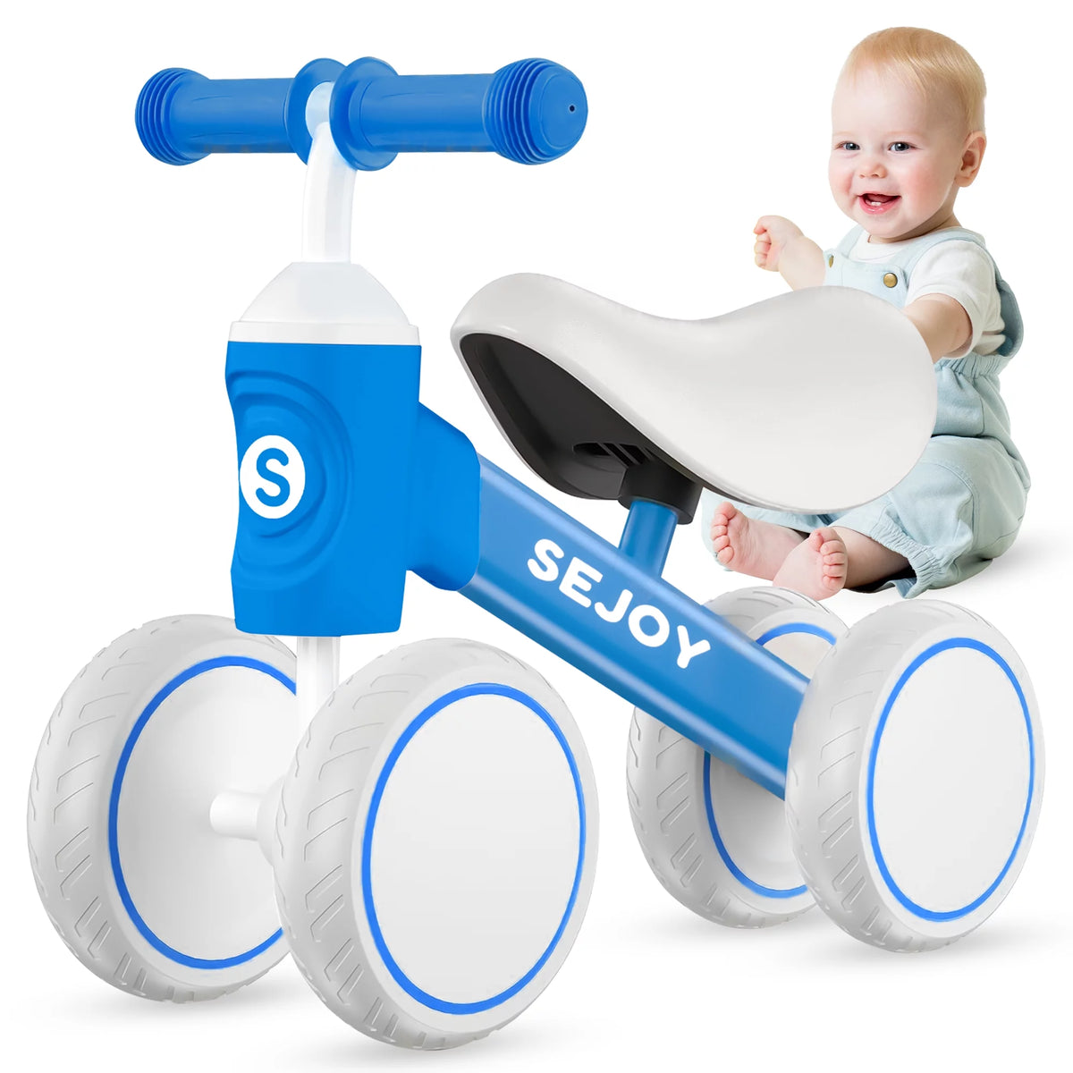 Baby Balance Bike 4 Wheels Toddler Walker O3208