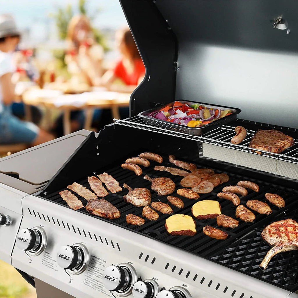 5-Burner Propane Gas Grill with Rotisserie Kit X727054