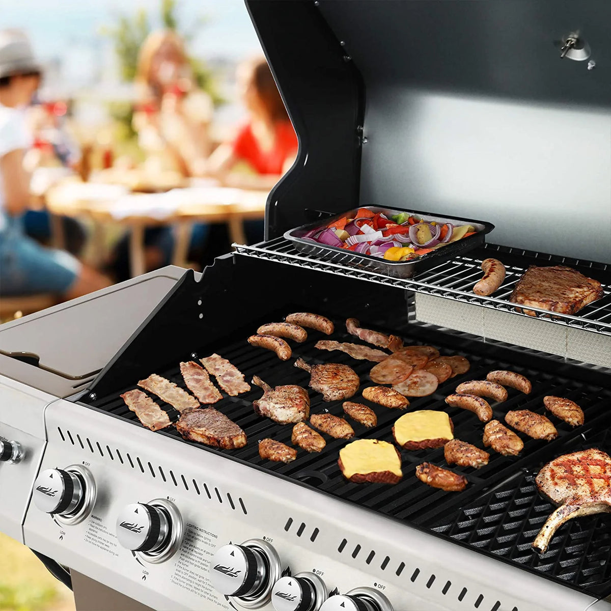 5-Burner Propane Gas Grill with Rotisserie Kit X727054