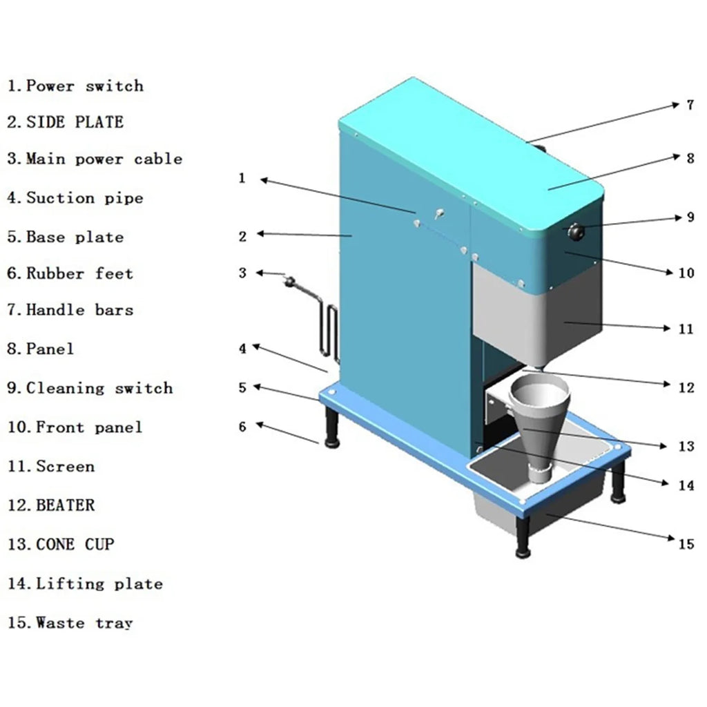 Electric Fruit Ice Cream Machine Juice Yogurt Milkshake Mixer N187051