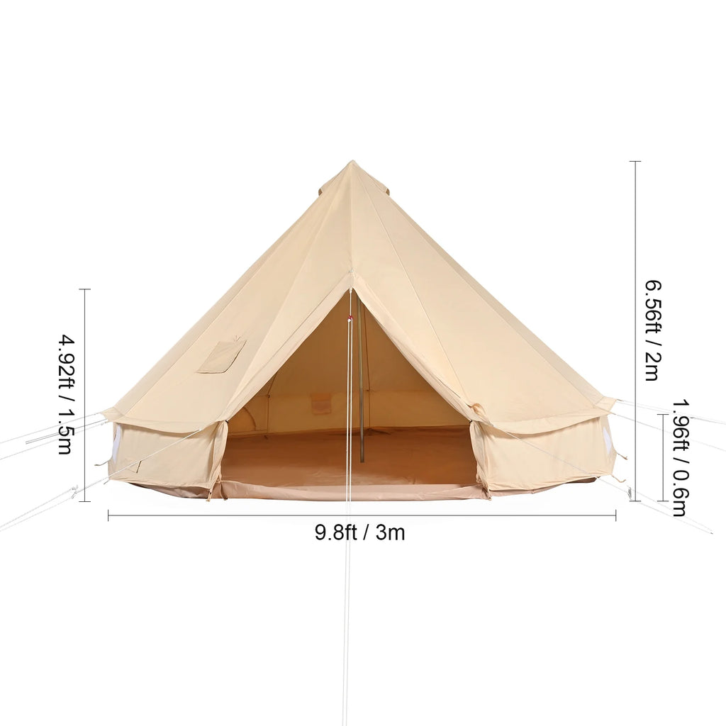Canvas Bell Tent 4-Season with Stove Jack H179