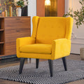 Yellow Tufted Fabric Accent Chair Z926026