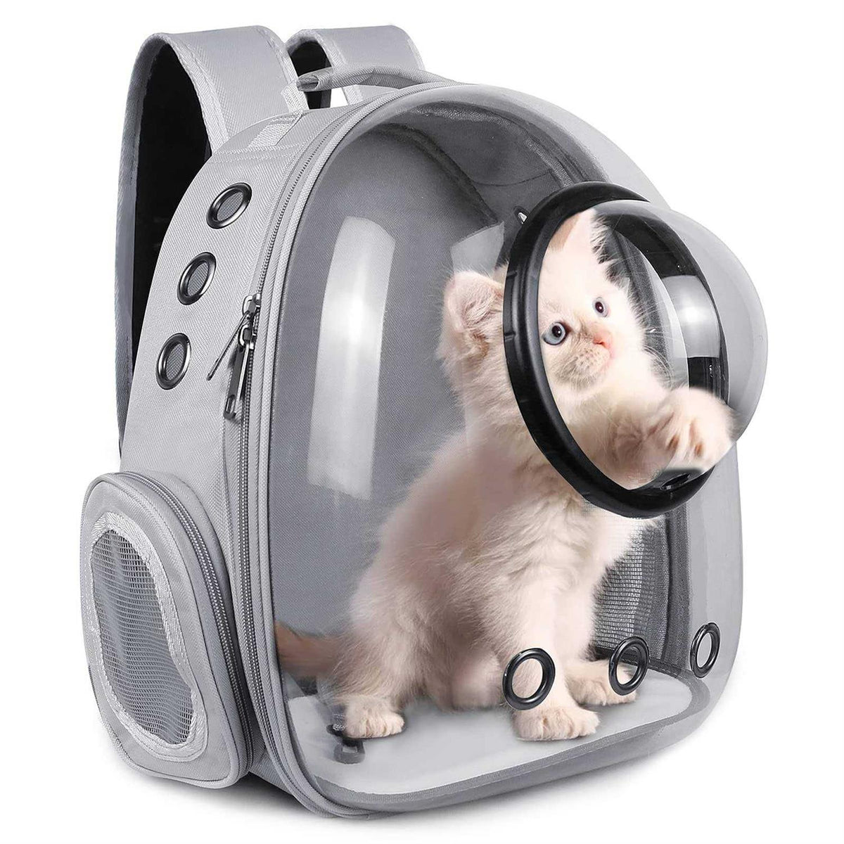 Grey Pet Travel Carrier Backpack W91107