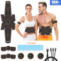 Rechargeable EMS Muscle Stimulator with 16 Gel Pads J55082