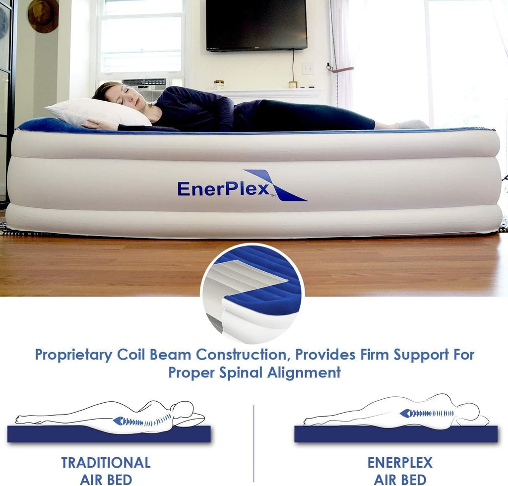 Queen Inflatable Air Mattress with Built-in Dual Pump F53736