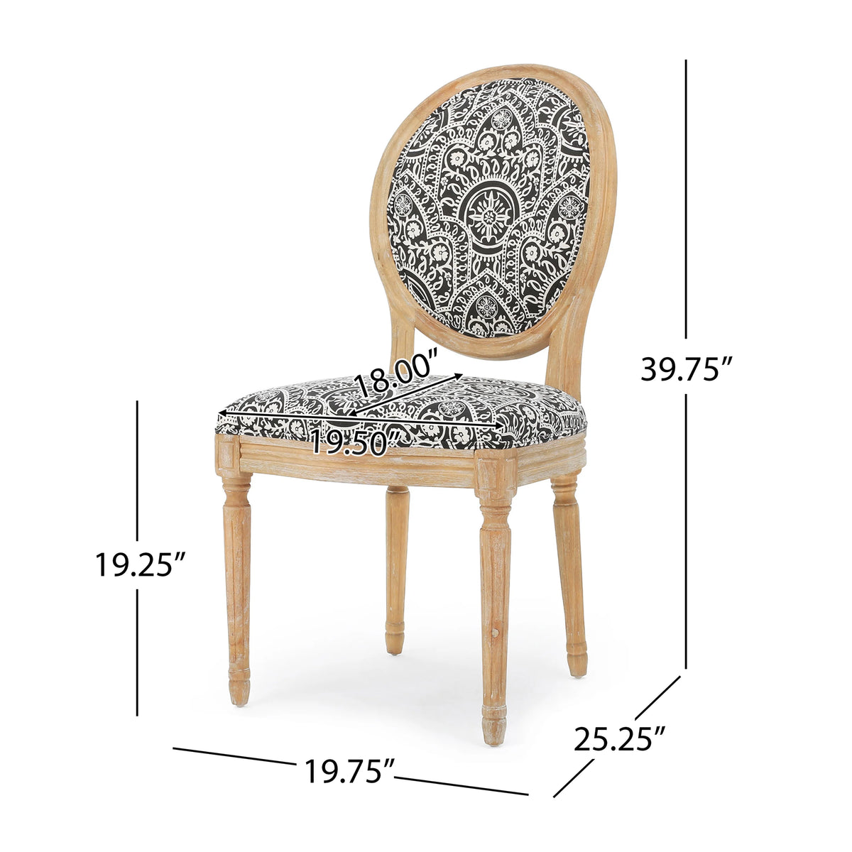 Fabric Dining Chairs Set of 4 S8836