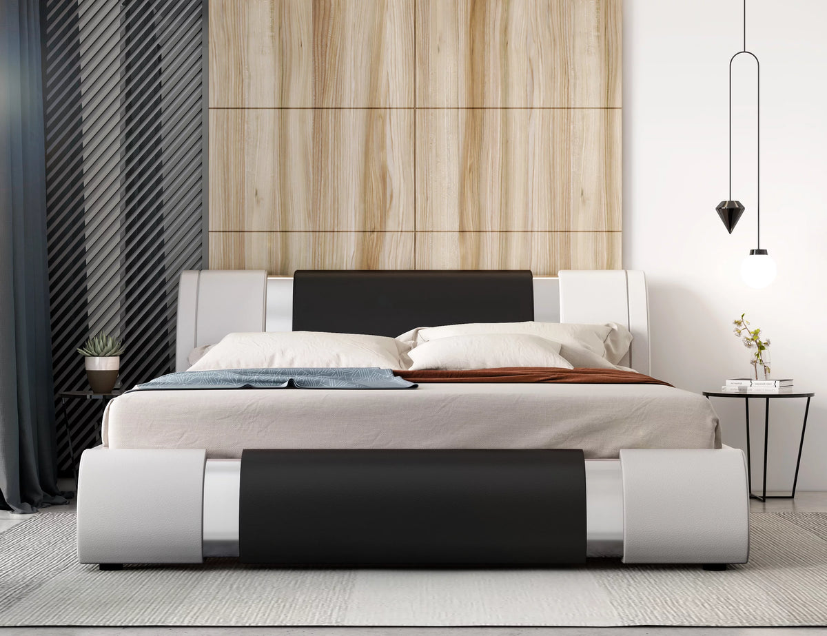 King Size Bed Frame with Adjustable Headboard C973