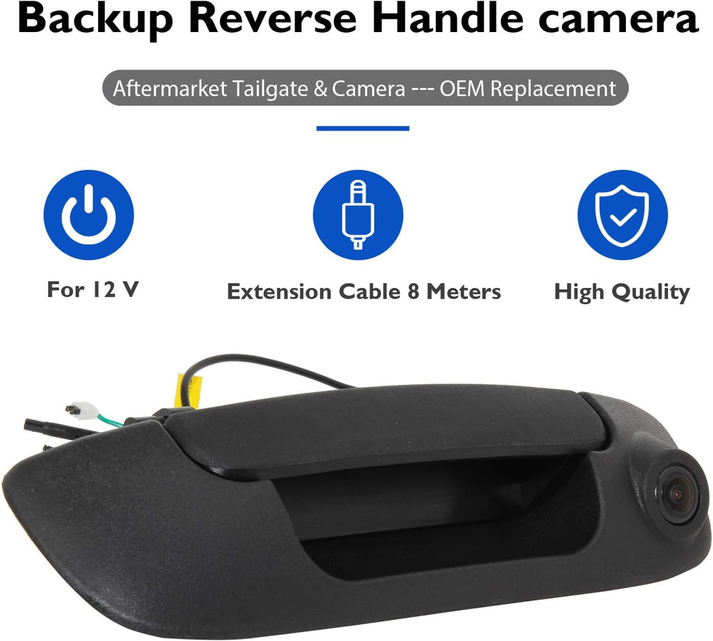 Black Tailgate Handle with Backup Camera for Dodge Ram 1500 2500 3500 W98382