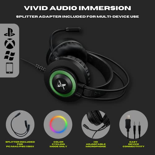 4 in 1 RGB Gaming Keyboard and Mouse Combo with Headset and Mouse Pad U7129