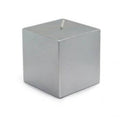Metallic Silver 3x22 Square Pillar Candle Set of 12 A182
