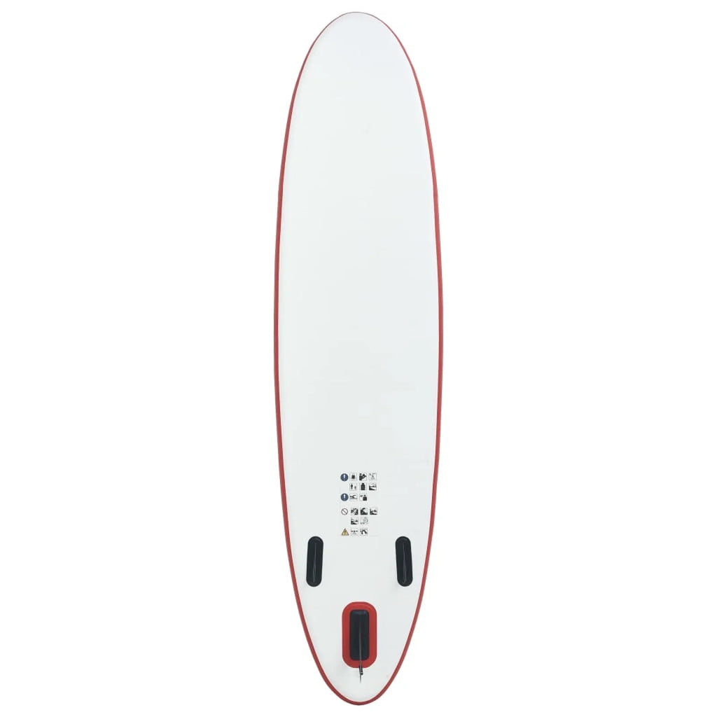 Red and White Inflatable Paddle Board Set R6537