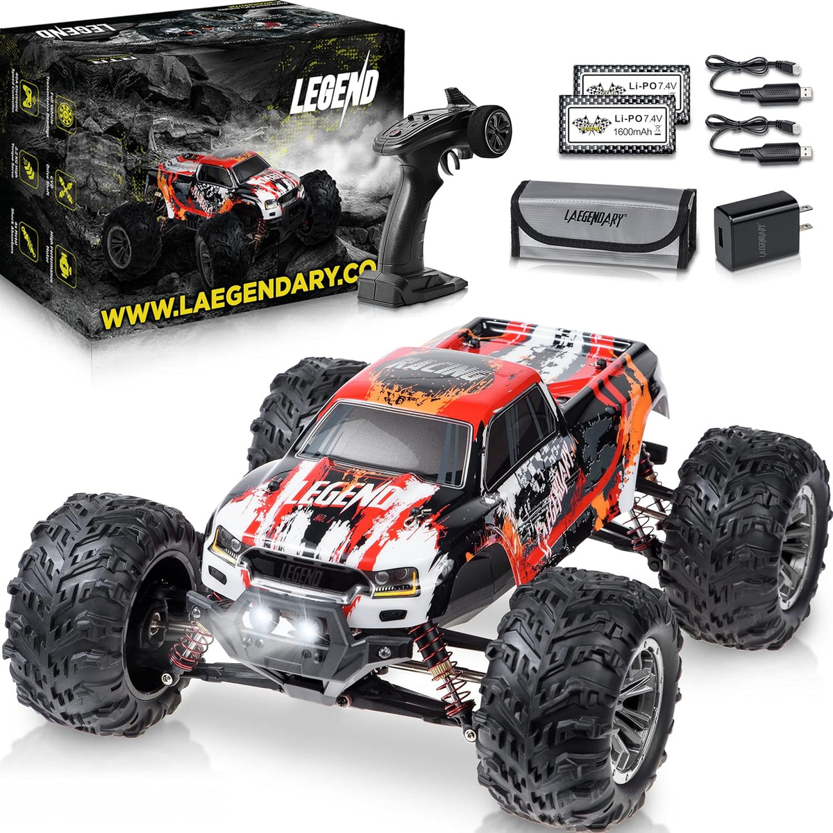 Blue Yellow 4x4 Off Road Remote Control Car M4224