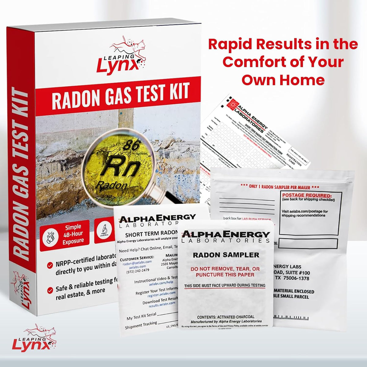 Radon Detector Test Kit with Lab Fee Included G8870
