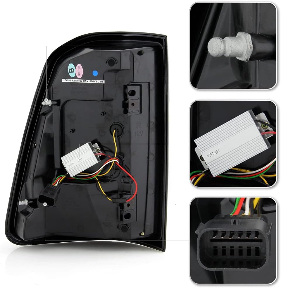 Chrome LED Tail Lights for 2019-2021 Ram 1500 R7295