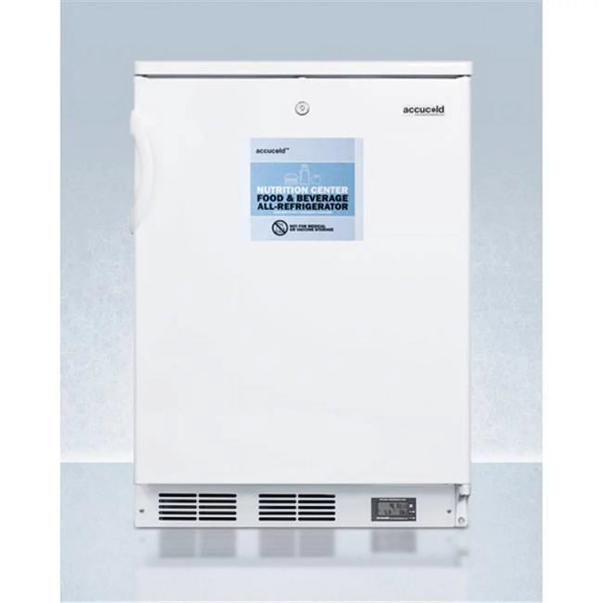 White Built-in or Freestanding All-Refrigerator with Front Lock and Digital Temperature Display C61024