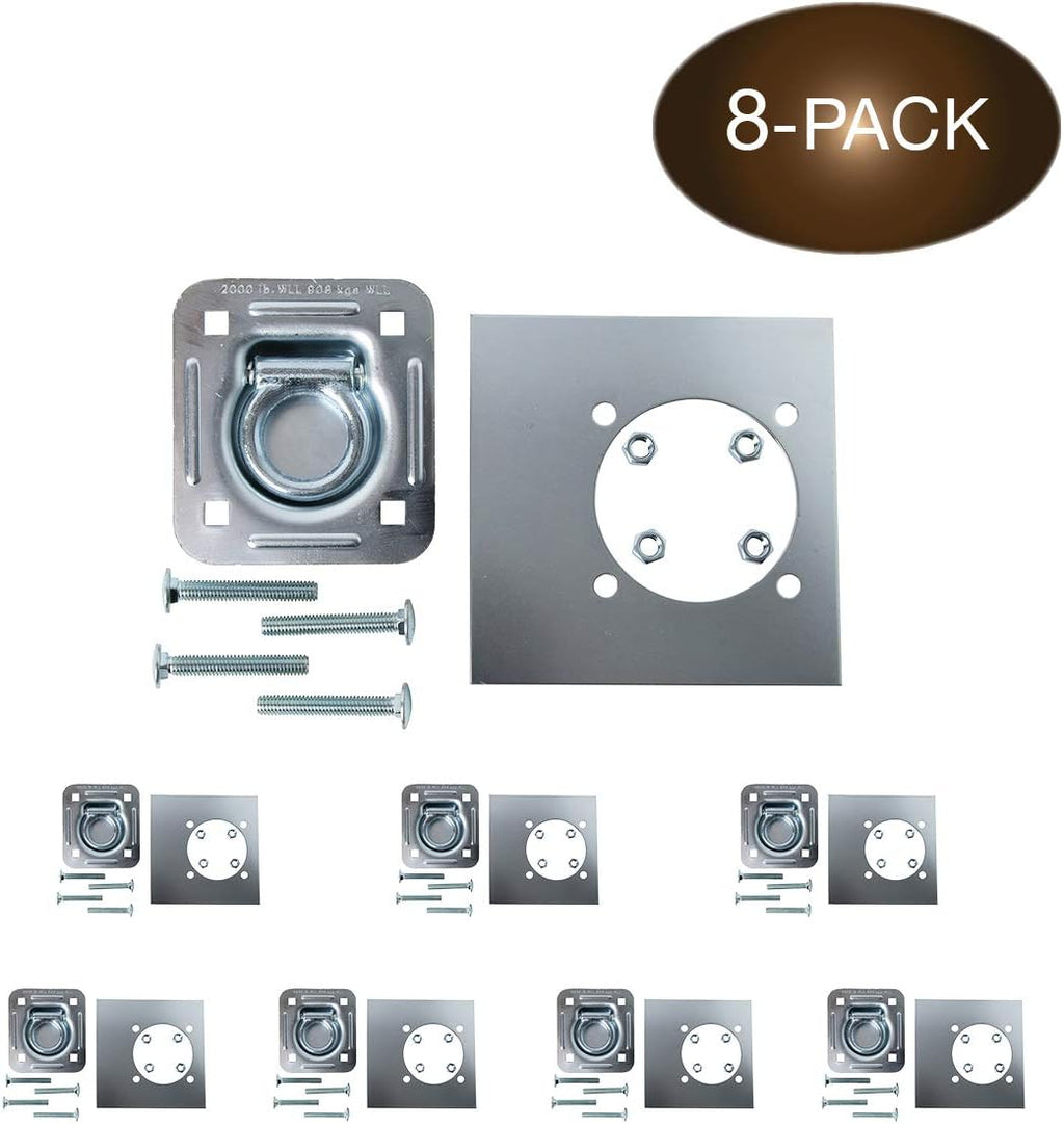 Square Trailer Cargo Tie-Down Anchors with Mounting Hardware J29964