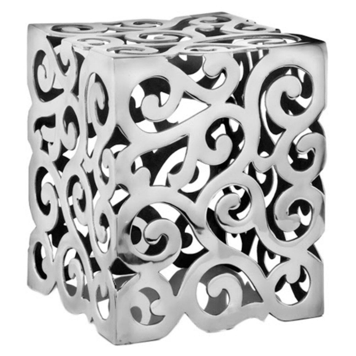 Paisley Square Stool O166