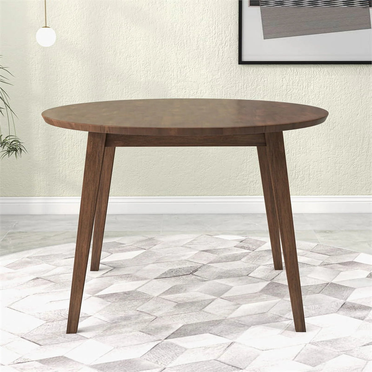 Brown Round Solid Wood Dining Table G2043