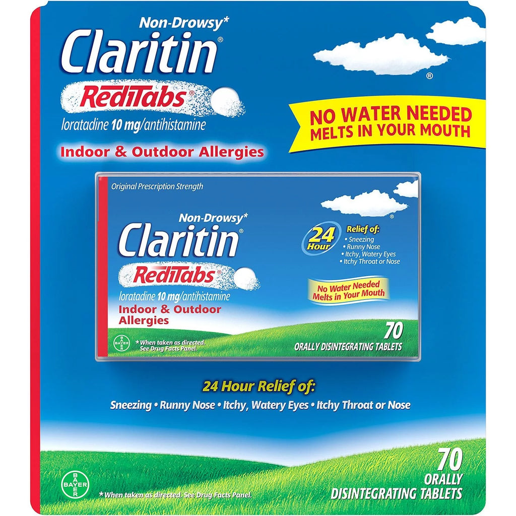 Loratadine 10 mg 24-Hour Non-Drowsy Allergy Antihistamine RediTabs L152