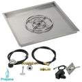 36x22 Square Drop-In Pan with Spark Ignition Kit Propane Fire Pit Ring F4424