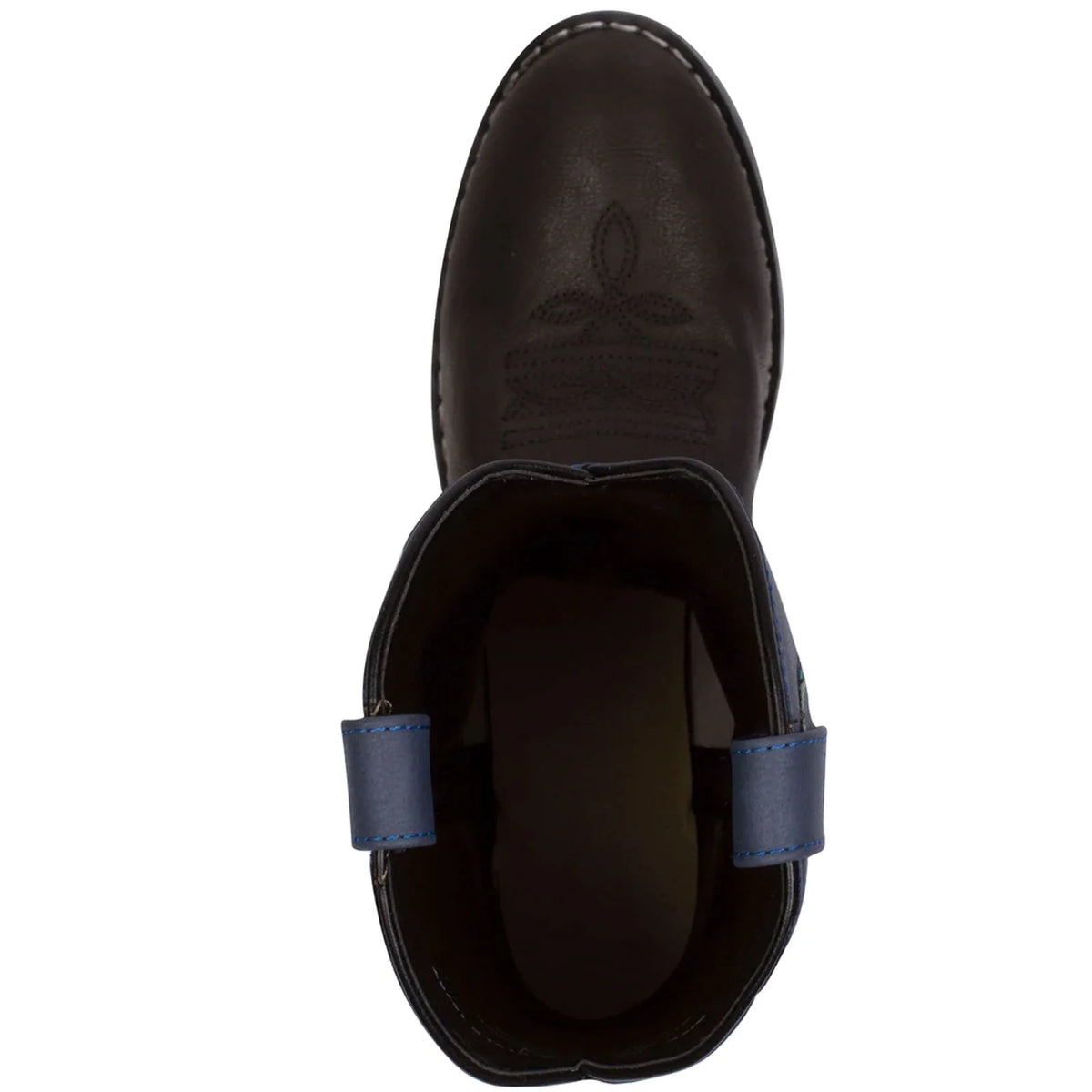 Black Blue Kids Western Boots P3926