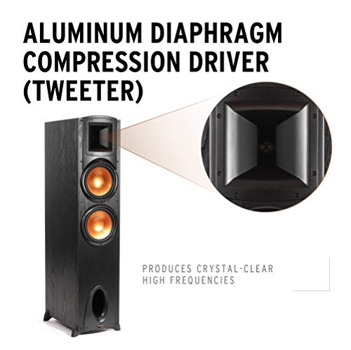 Black Floorstanding Speaker with Dual 8” Woofers R19477