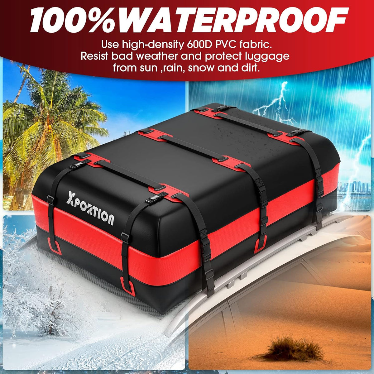 20 Cubic Feet Waterproof Rooftop Cargo Carrier Bag X92871