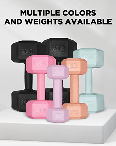 Dumbbell Sets - 5/10/15/20/25/36 lb Dumbbells Pair Hand Weights Set of 2 - Easy Grip - Arm Weights D569221